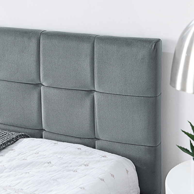 Structure de lit tapissier grand format, structure de canapé-lit, gris