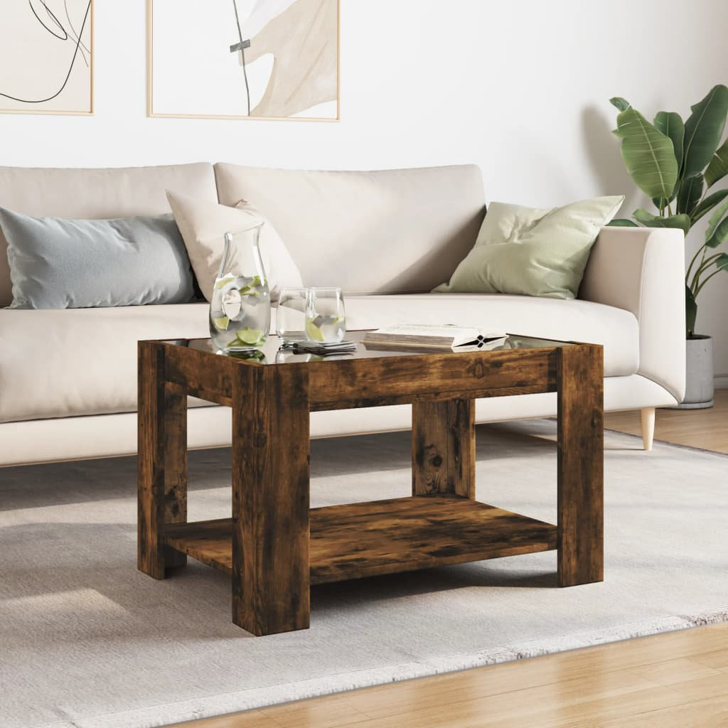Metro Lane Coffee Table With LED Grey Sonoma 93X53x45 Cm Engineered Wood