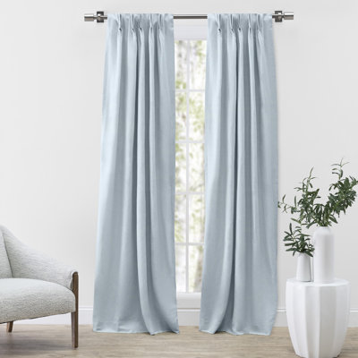 Romaro Premium Linen Cotton Blend Premium Yarn Dyed Pinch Pleat Pair w/ Backtabs