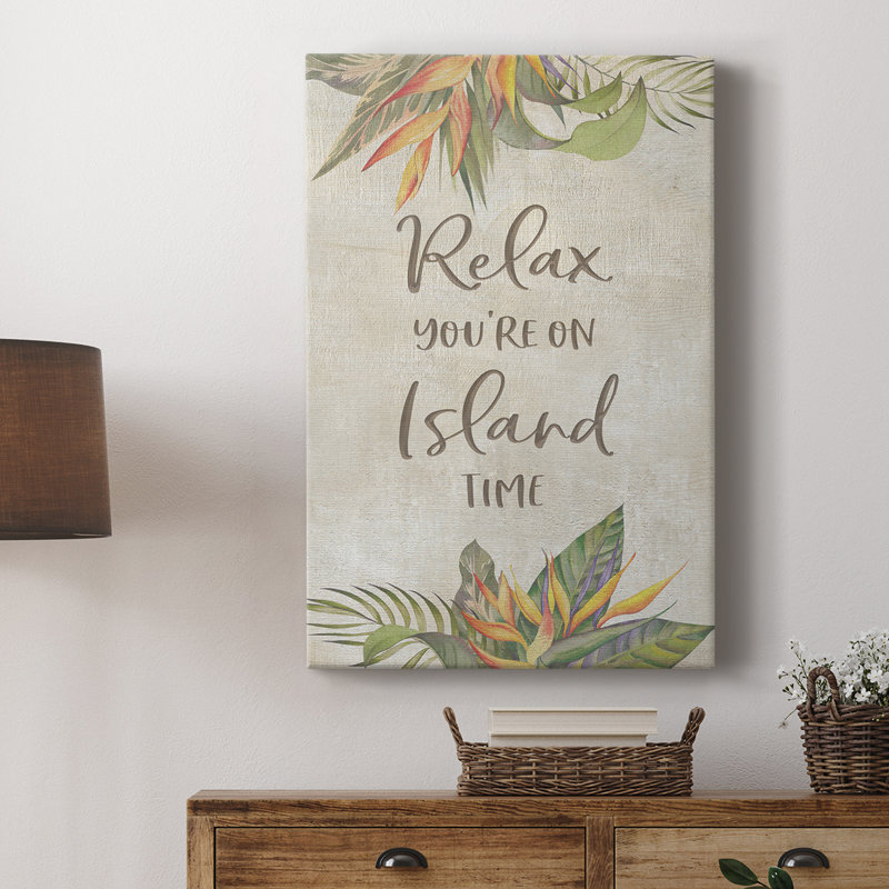 Vous êtes à l'heure de l'île - galerie Cavas sur mesure, H 60 po x l 40 po