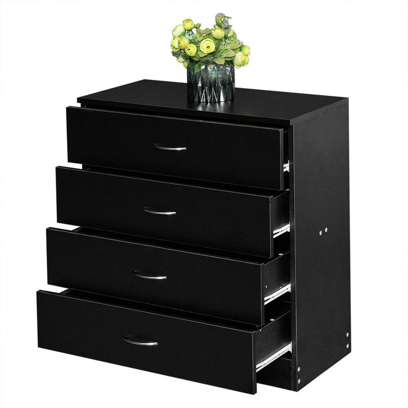 Commode 4 tiroirs 25,98 po Camilla, Noir