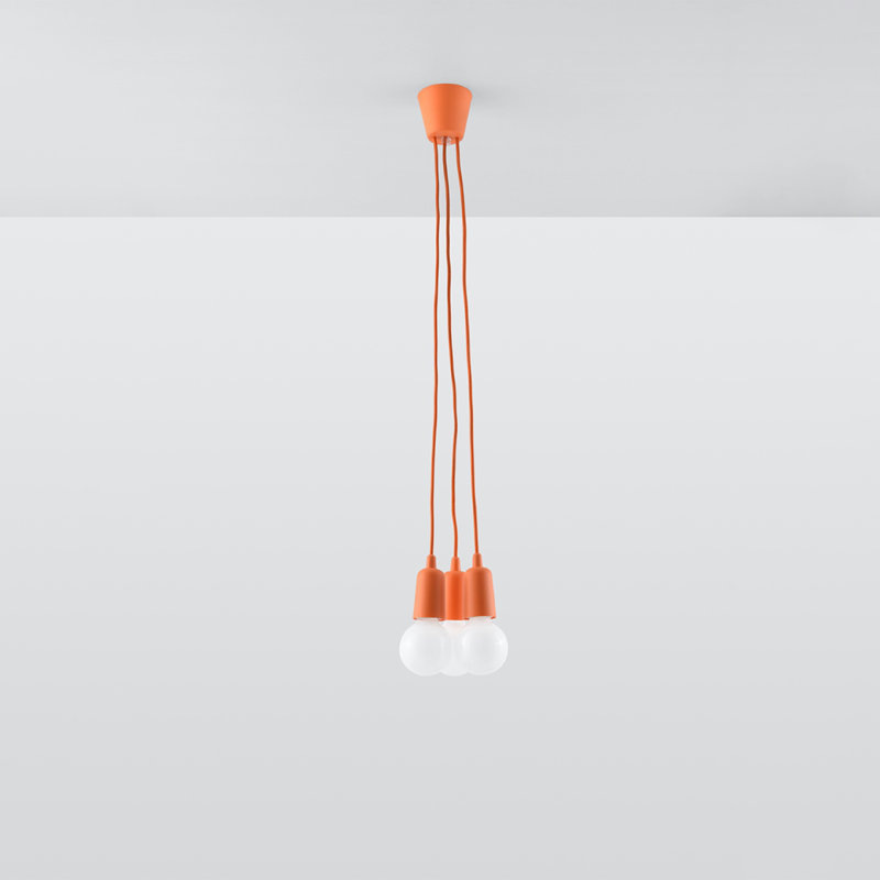 Borofsky - Light White Pendant, Orange, 3 Lights