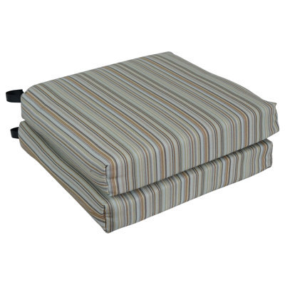 20-Inch By 19-Inch Woven Olefin Outdoor Chair Cushions (Set Of 2) by Latitude Run