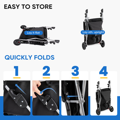 Pet Stroller for Dogs and Cats Foldable
