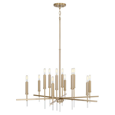 12 - Light Dimmable Modern Linear Chandelier