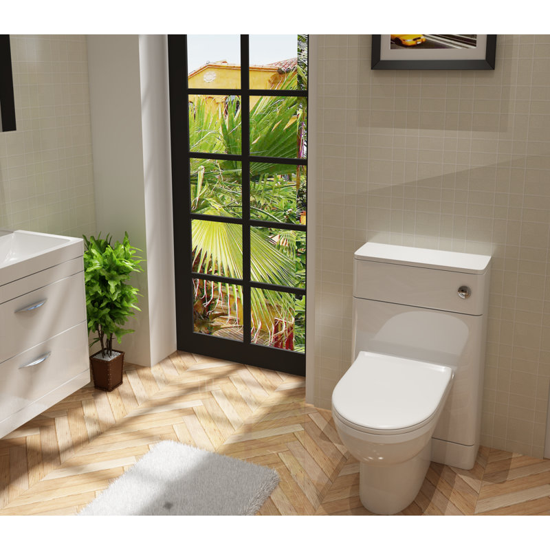 Apollo Freestanding Under Sink Cabinet, High Gloss White