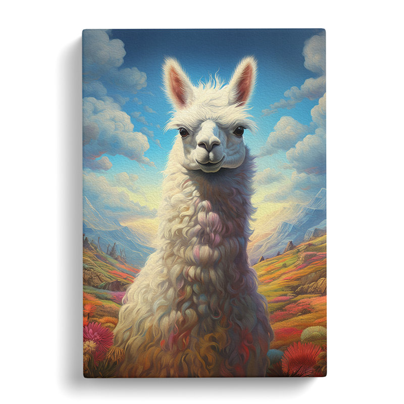 Llama Conceptual No.2 - Wrapped Canvas, 50cm H x 35cm W x 3cm D