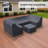 Aldebaran Rattan Sectional Group Seating Outdoor Conversation Set Sofa Cover