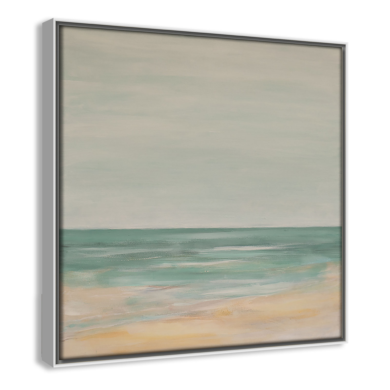Horizon Print by S.H. Khan, 13.5" H x 13.5" W, White