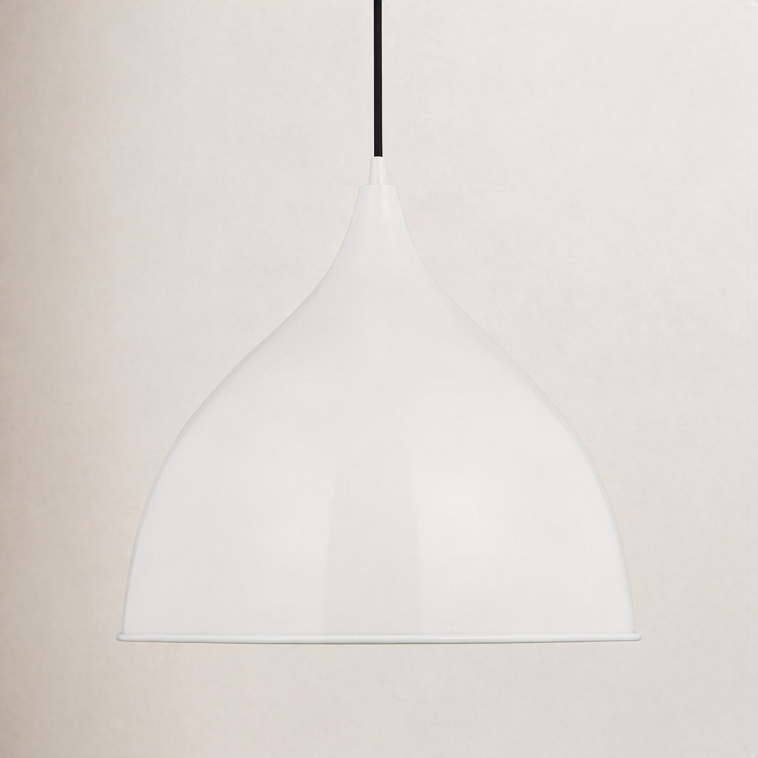 Newman Single Light Metal Dimmable Pendant, White