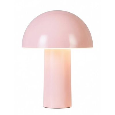 Argent Celia 10" Mushroom Portable LED Table Lamp, 3-Way Dimming and Rechargeable