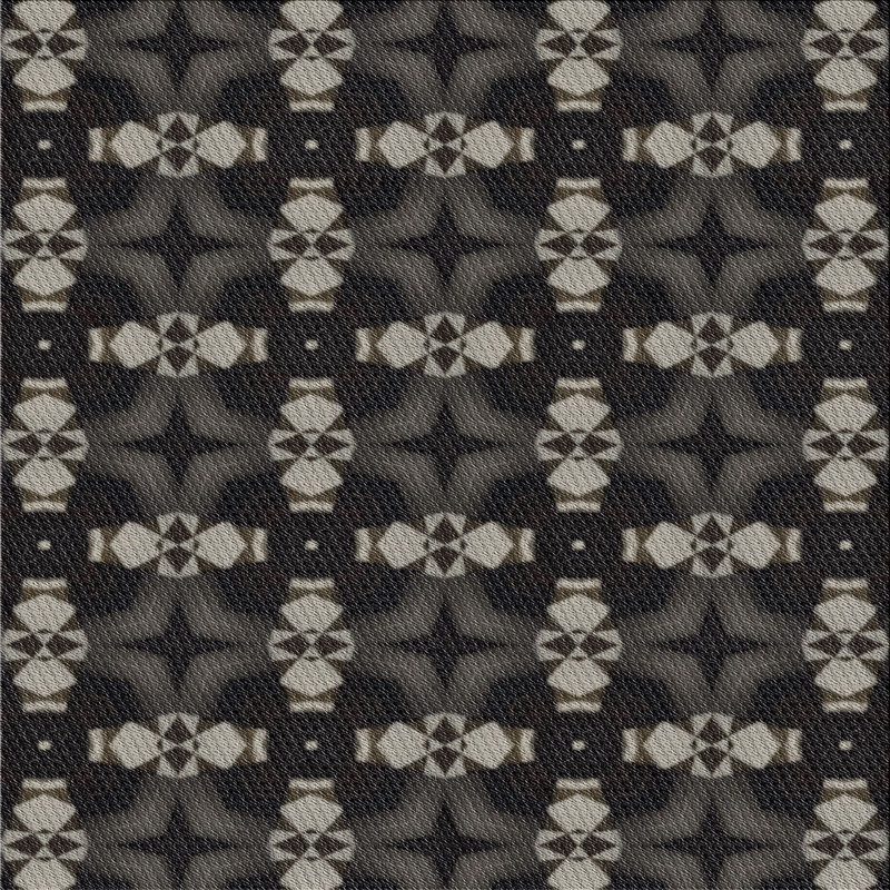 Tapis décoratif noir Schmucker, Carré 4 pi