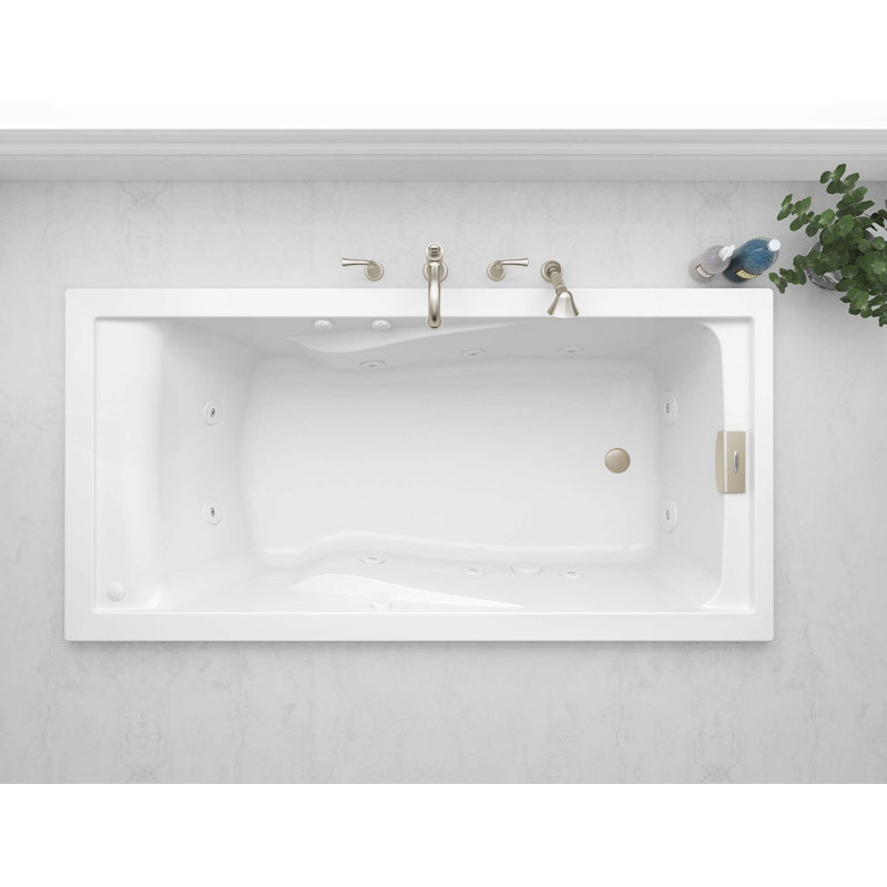 Evolution 72'' x 36'' Undermount Whirlpool Acrylic Bathtub