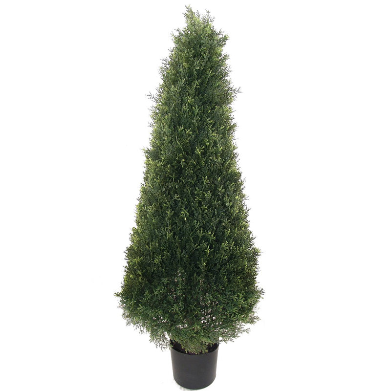 52" Tall Artificial Cedar Topiary in Pot