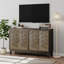 Buffet vintage rétro avec rangement, grande armoire décorative avec 4 portes, polyvalent pour la cuisine, la salle à manger et le salon, brun