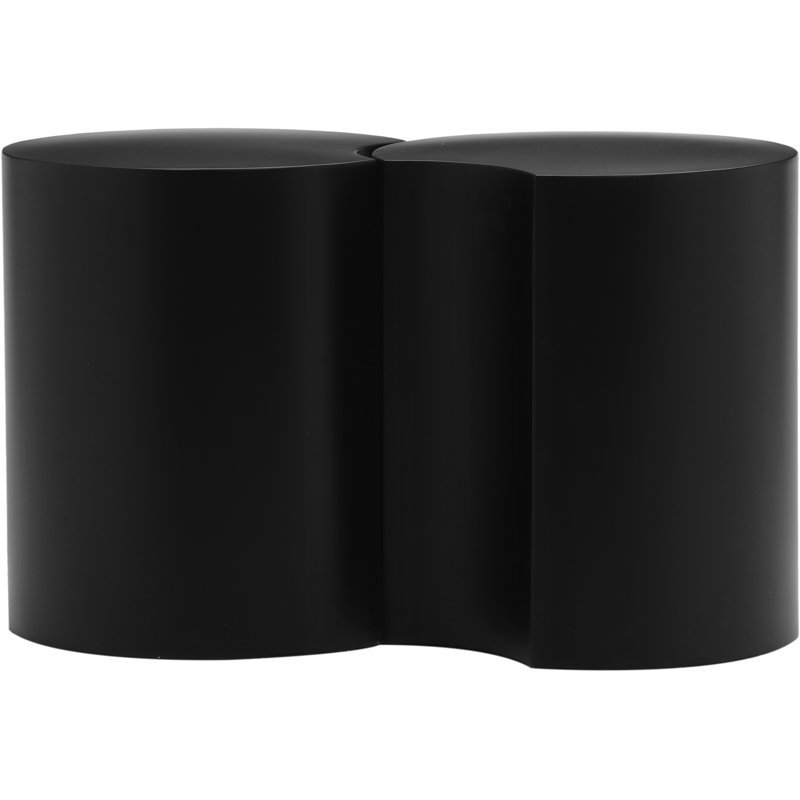 Ismah Iron Top End Table Set, Black, 16" H x 28" W x 15" D