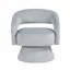 Fauteuil rembourré en velours avec base ronde-1987203453