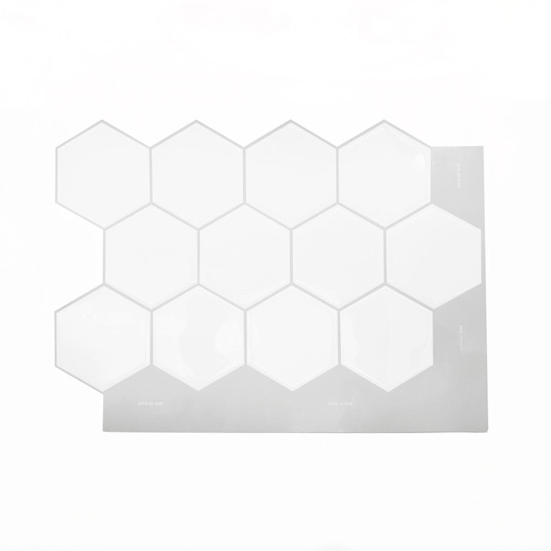28cm W x 20cm L Gel Peel and Stick Mosaic Tile
