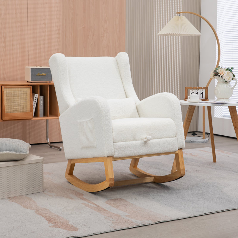 Chaise berçante Jakela, Naturel, Ivoire