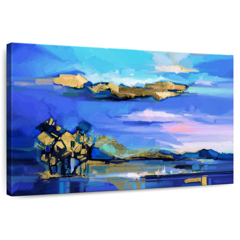 Avery Abstract Landscape Acrylic, 34" H x 51" W