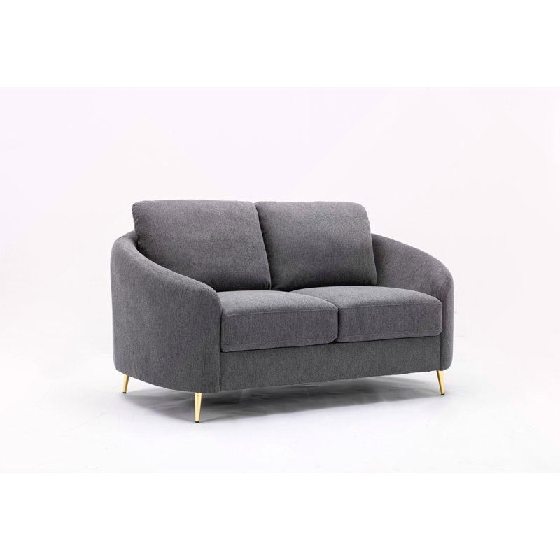 Causeuse en lin gris yuina