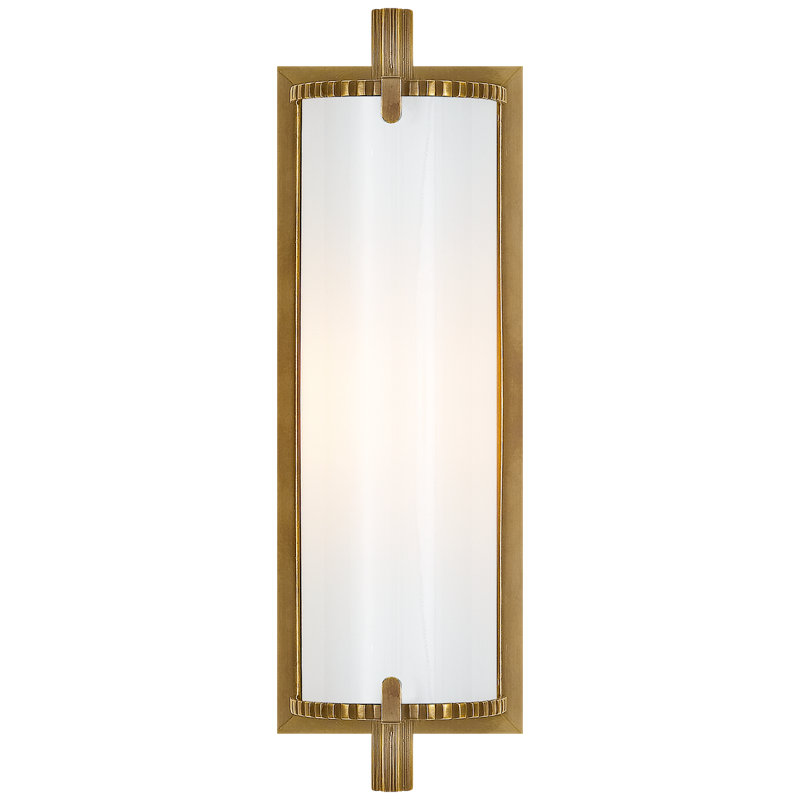 Thomas O'Brien Calliope Short Bath Light, Hand-Rubbed Antique Brass