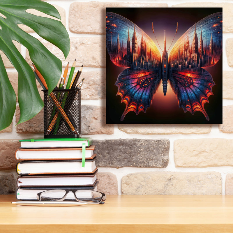  «Gothic Butterfly 1» par Rey Klimt, art mural sur toile, 12 po x 12 po, H 12 po x l 12 po