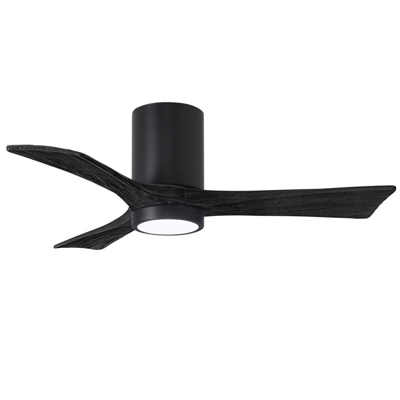 Olivier Ceiling Fan with LED Lights, Matte Black, Matte Black, 42"