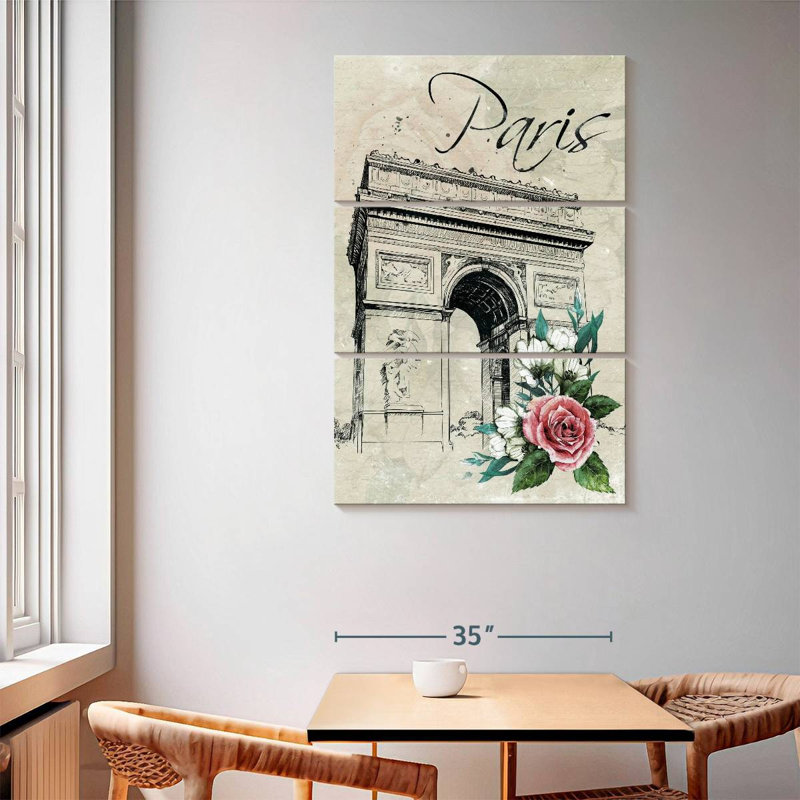 Lilie Champs-Elysees Paris Floral, H 65 po x l 42 po