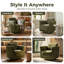Fauteuil demi-tonneau rembourré et pivotant-768034392