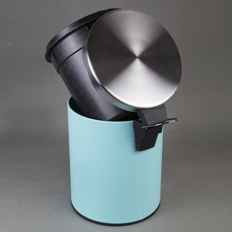 Poubelle à recyclage en acier inoxydable Creative Home, Turquoise