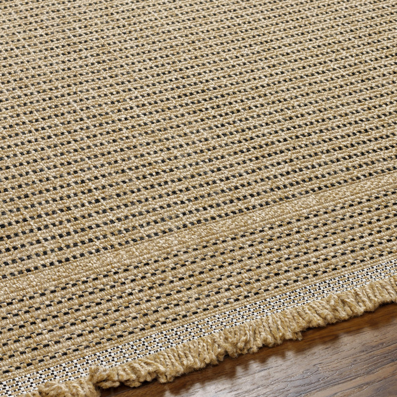 Klara Boho Jute-Look Beige Area Rug, Rectangle 117 x 166 cm, Striped