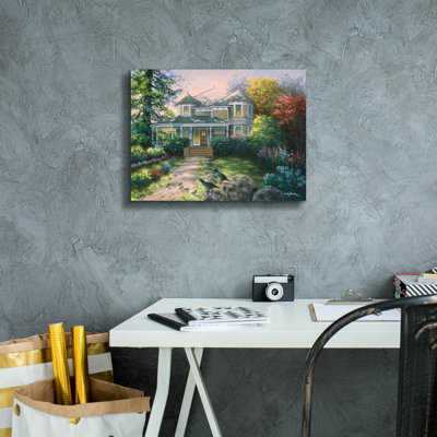  «Victorian Interlude» par Nicky Boehme, art mural sur toile, 16 po x 12 po