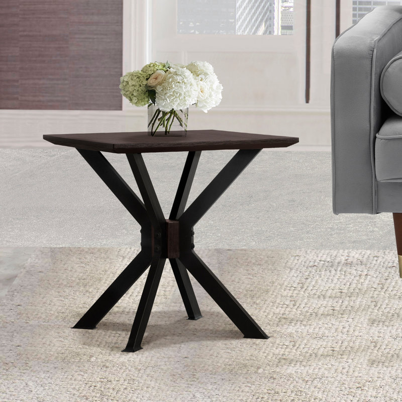 Solid Wood Top End Table