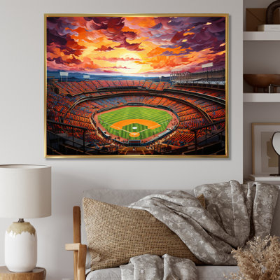 Abstract Baseball Stadium IV - Architecture Canvas Prints