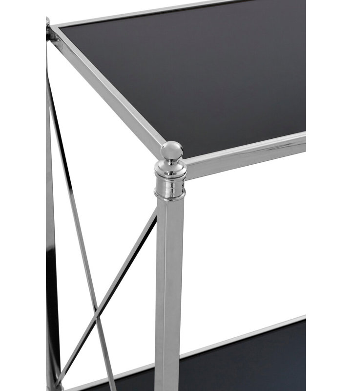 101cm Glass Top Console Table