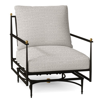 Roma Wrought Aluminum Outdoor Spring Lounge Chair