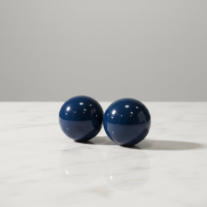 Sphère Railyn Pergande Bola Blanco / P 3 po, 3" H x 3" W x 3" D, Bleu classique, 2