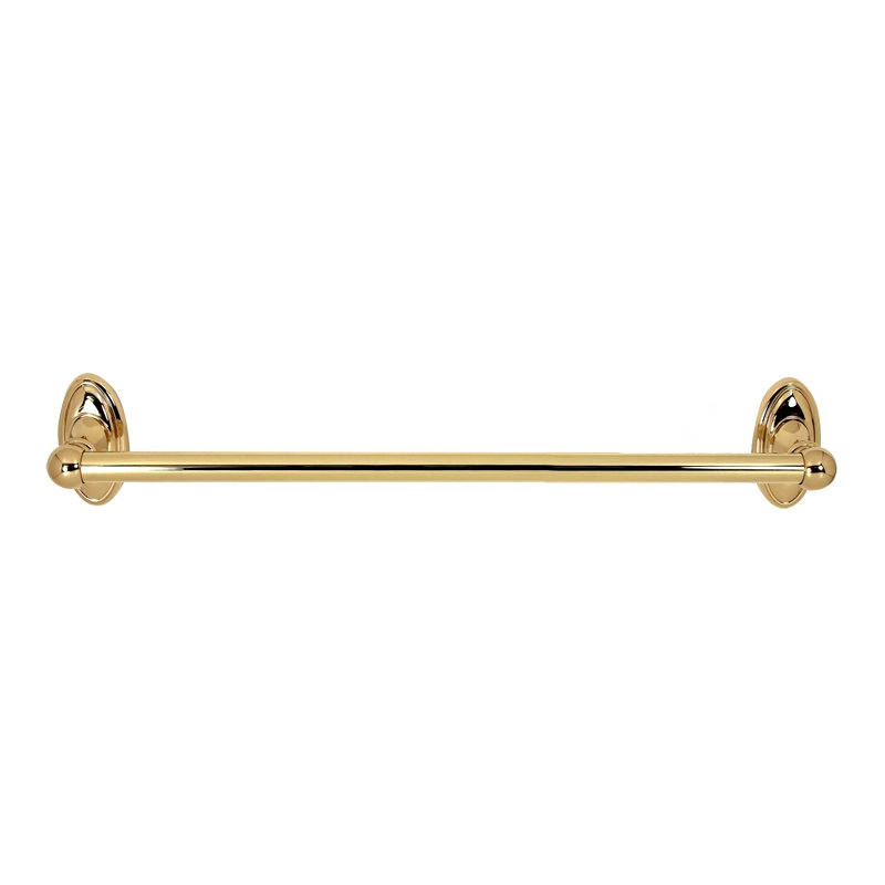 Classic Traditional Towel Bar, Polished Brass, 3.0625" H x 13.75" L x 3" D
