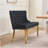 Velvet Double Dining Loveseat Bench, Kitchen & Dining Seating, 2-Seat Tufted Bench W/Handmade Buttons, Wing Back, Gold-Plated Steel Legs, Mid Century Modern,Single Pack,Black-1024460339