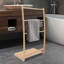 Porte-serviettes sur pied en bambou