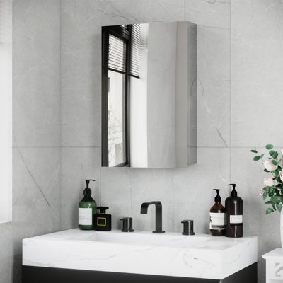 Kleankin Wall-Mounted Medicine Cabinet With Mirror