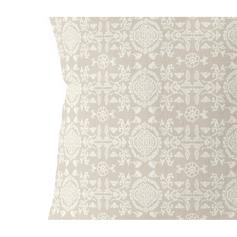 Coussin d'intérieur Aubry, Ivoire ivoire, Carré 26 po