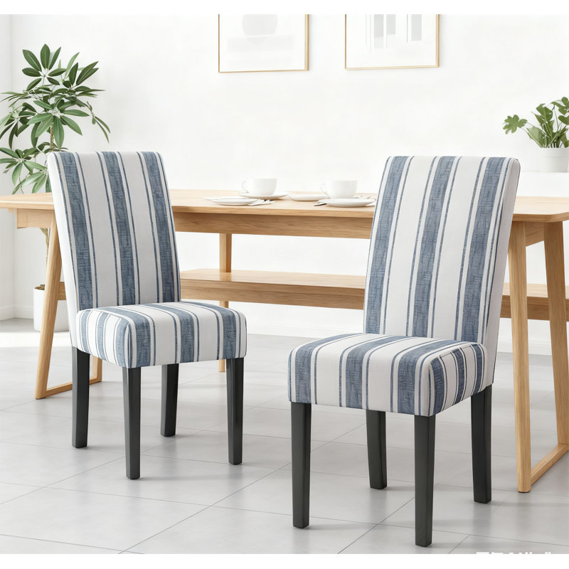 Chaises de salle à manger modernes, Rayures bleues