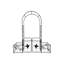 Arche de jardin en métal avec portes Arbor Trellis
