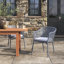 Chaise de patio avec coussin Rope