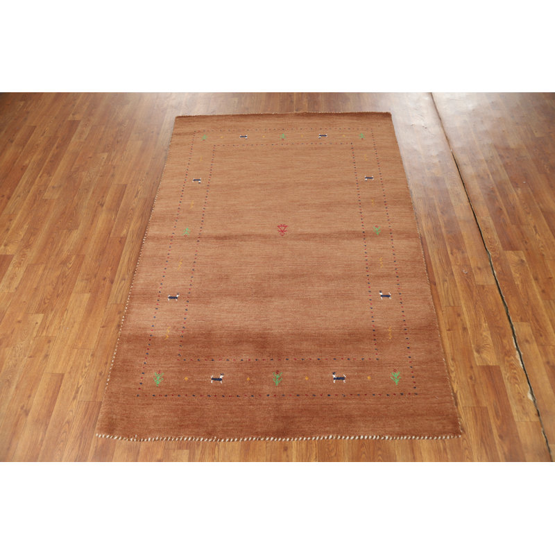 Handmade Gabbeh Oriental Accent Rug 4x6