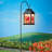 Solar Powered Autumn Cardinal Lantern with Shepherd's Hook