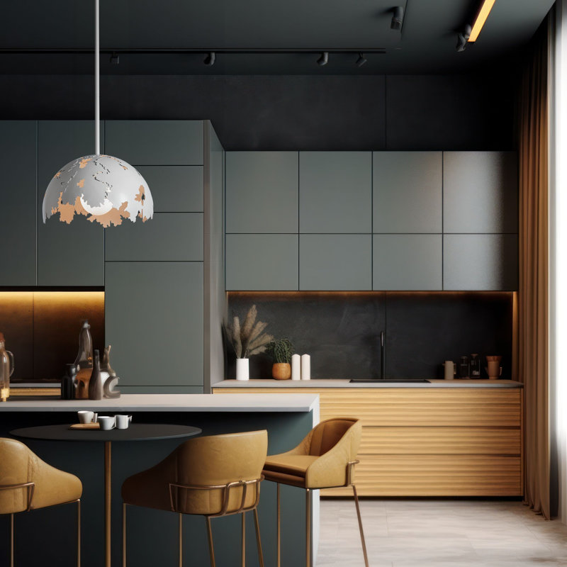Pangea 1 - Light Dome Pendant, Dark Smoke