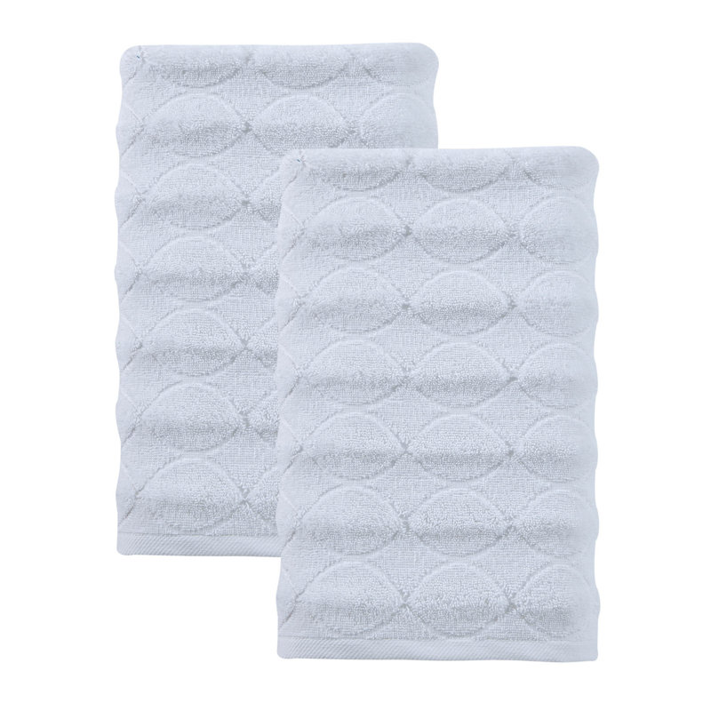 Ozgur   Midweight Jacquard Bath Towel, White